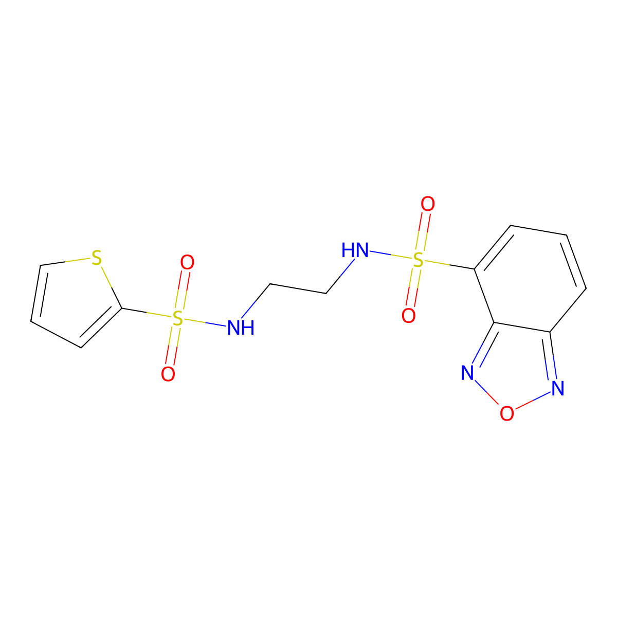 C12H12N4O5S3 molecular structure, CAS 1010900-80-7