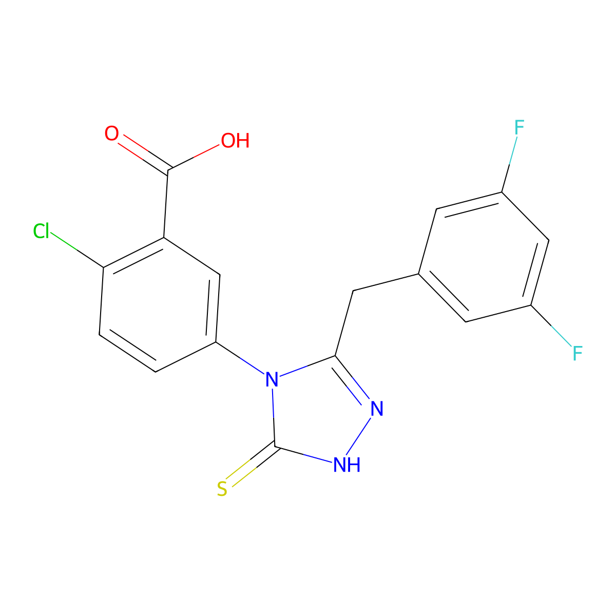 C16H10ClF2N3O2S molecular structure, CAS 1010900-82-9