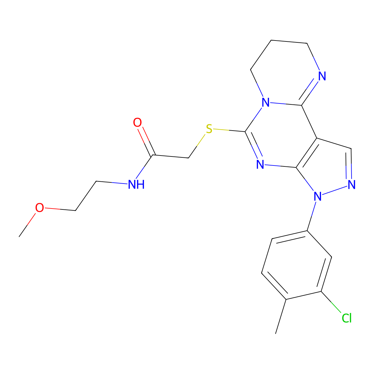 C20H23ClN6O2S molecular structure, CAS 1010901-30-0