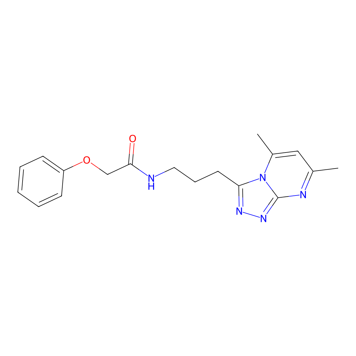 N-[3-(5,7-dimethyl[1,2,4]triazolo[4,3-a]pyrimidin-3-yl)propyl]-2-phenoxyacetamide molecular structure, CAS 1010901-50-4