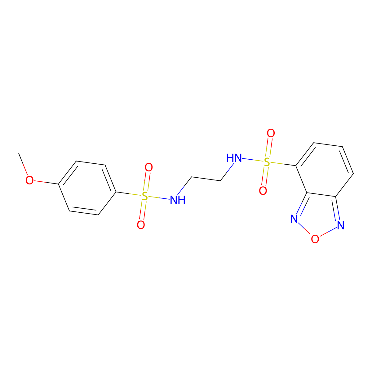 N-(2-{[(4-methoxyphenyl)sulfonyl]amino}ethyl)-2,1,3-benzoxadiazole-4-sulfonamide molecular structure, CAS 1010901-92-4