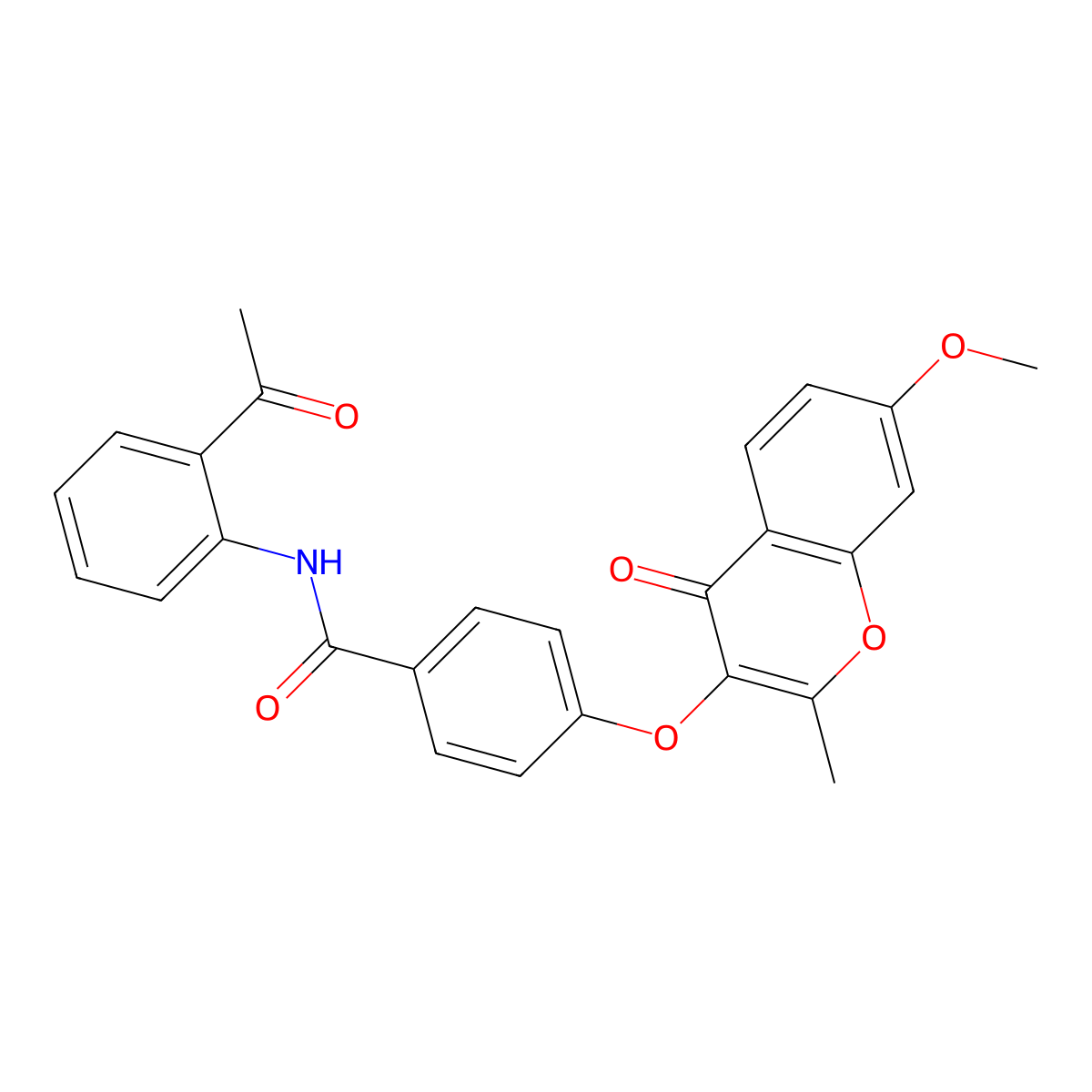 N-(2-acetylphenyl)-4-[(7-methoxy-2-methyl-4-oxo-4H-chromen-3-yl)oxy]benzamide molecular structure, CAS 1010902-32-5