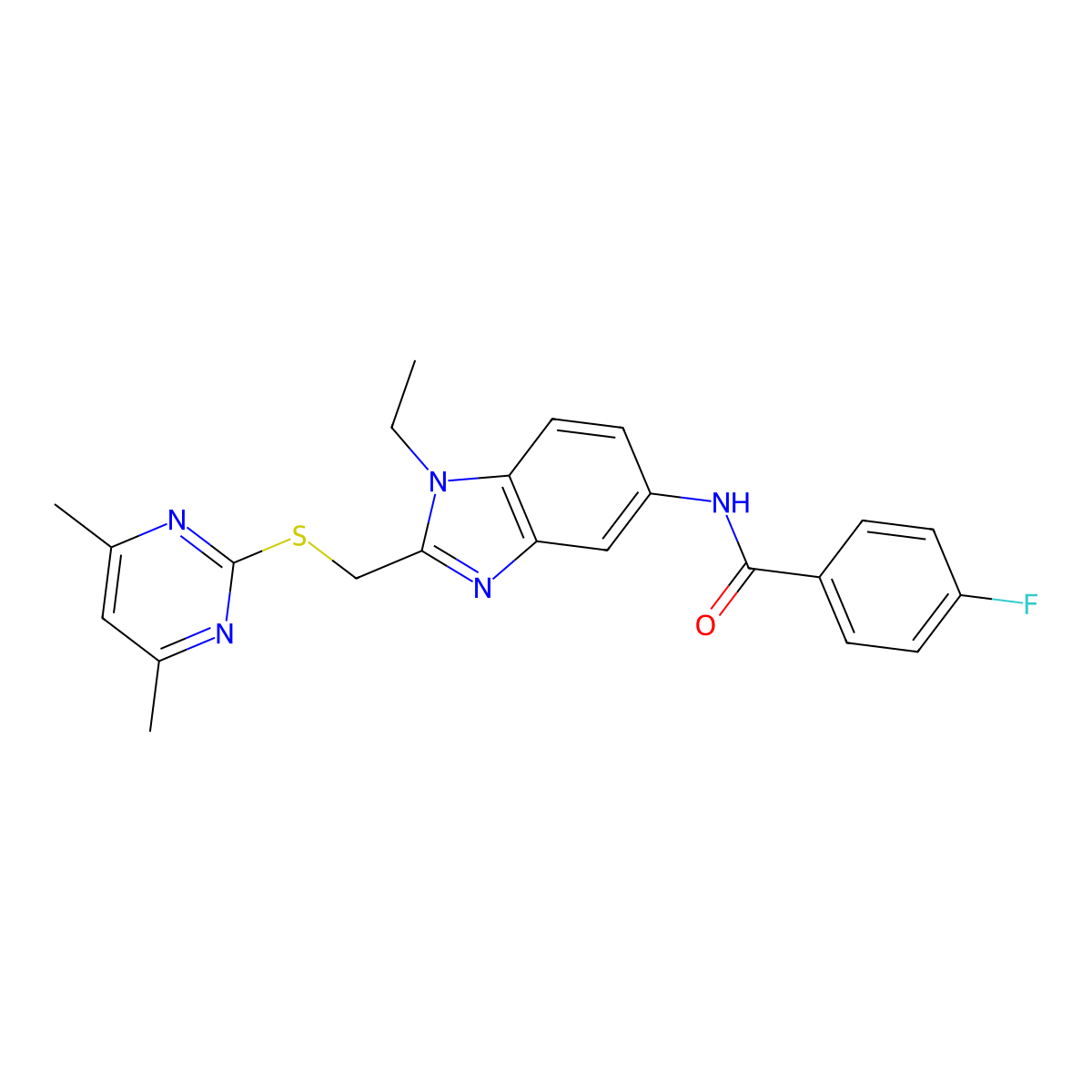 C23H22FN5OS molecular structure, CAS 1010902-61-0