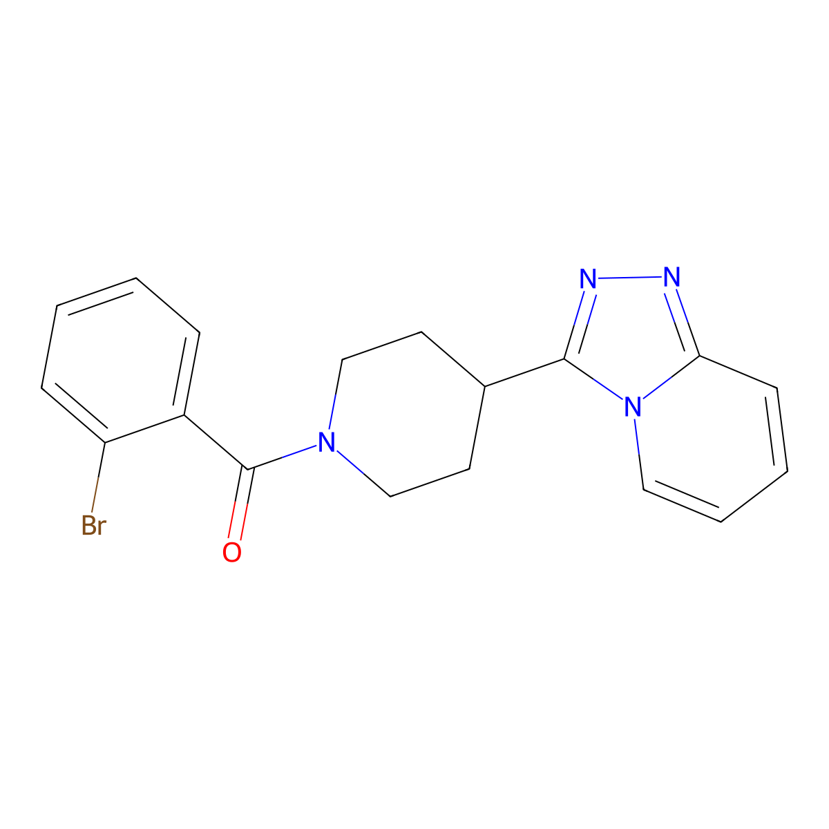 (2-Bromophenyl)[4-([1,2,4]triazolo[4,3-a]pyridin-3-yl)piperidin-1-yl]methanone molecular structure, CAS 1010903-47-5