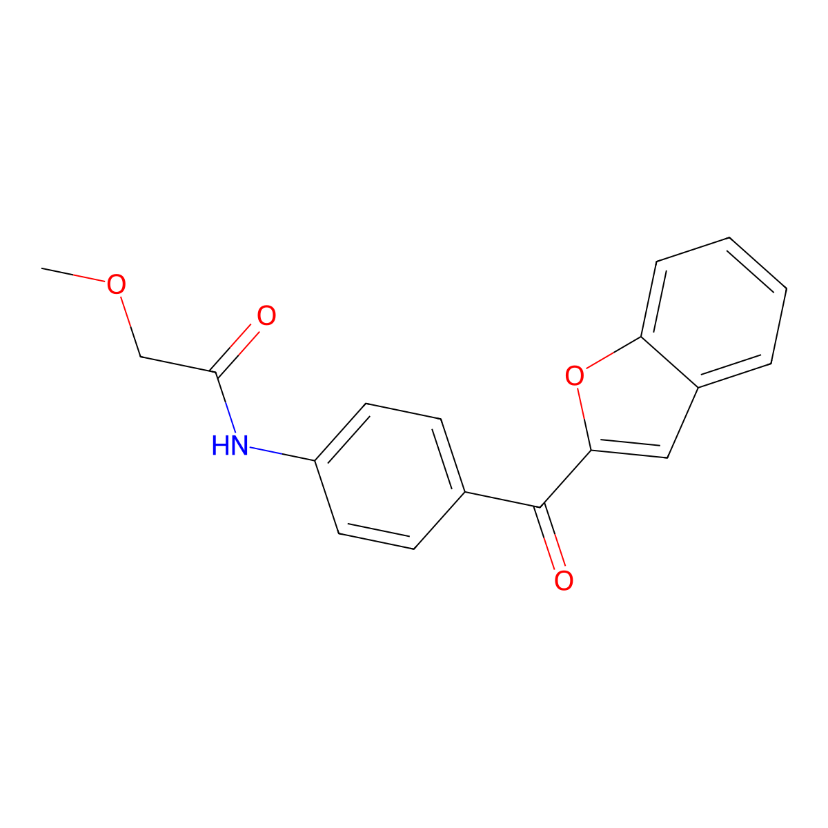 N-[4-(1-benzofuran-2-ylcarbonyl)phenyl]-2-methoxyacetamide molecular structure, CAS 1010903-68-0