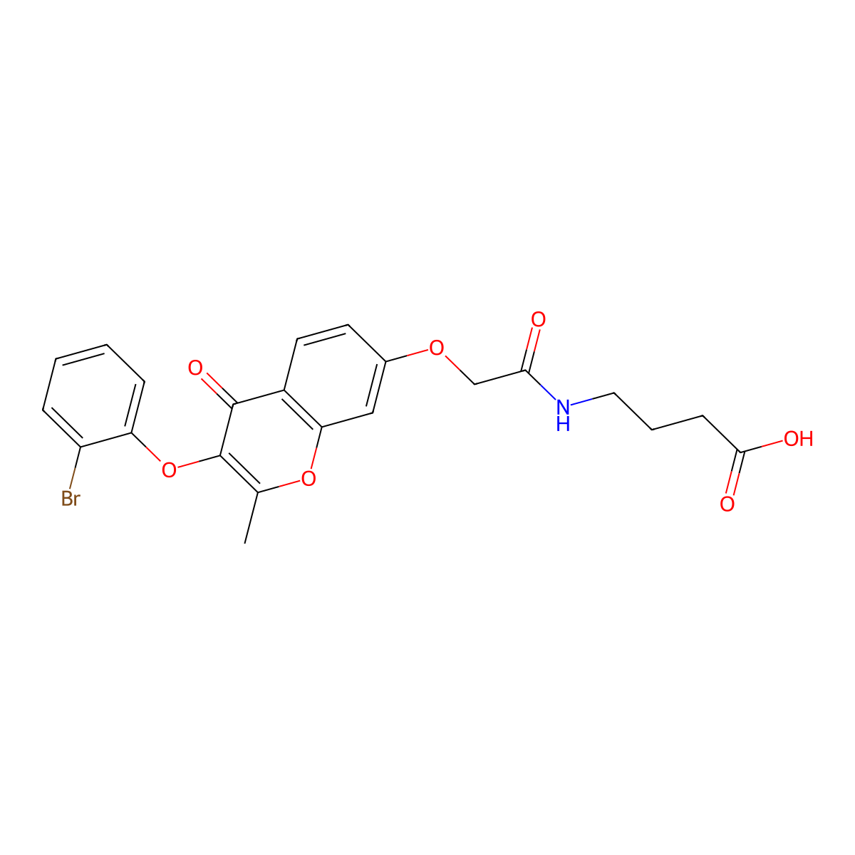 4-[({[3-(2-bromophenoxy)-2-methyl-4-oxo-4H-chromen-7-yl]oxy}acetyl)amino]butanoic acid molecular structure, CAS 1010903-81-7
