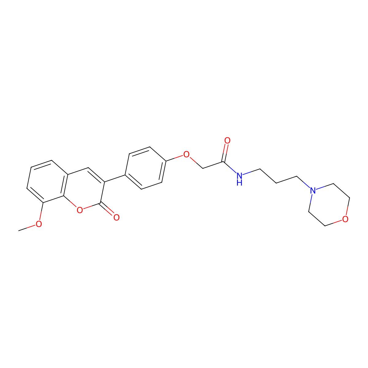2-[4-(8-methoxy-2-oxo-2H-chromen-3-yl)phenoxy]-N-[3-(4-morpholinyl)propyl]acetamide molecular structure, CAS 1010904-07-0