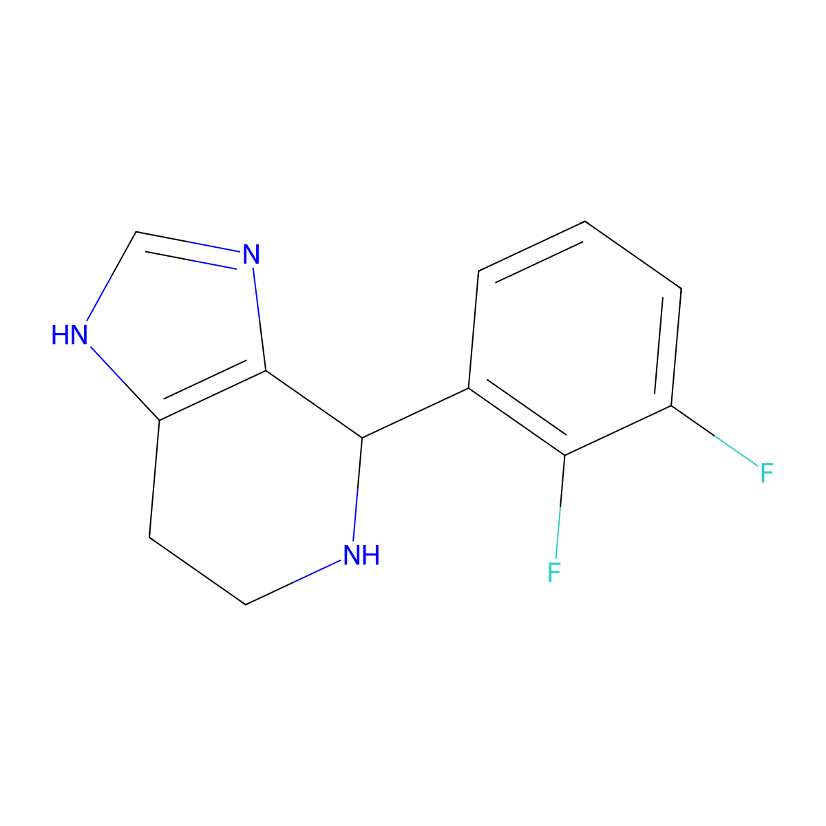 4-(2,3-difluorophenyl)-4,5,6,7-tetrahydro-3H-imidazo[4,5-c]pyridine molecular structure, CAS 1010904-11-6