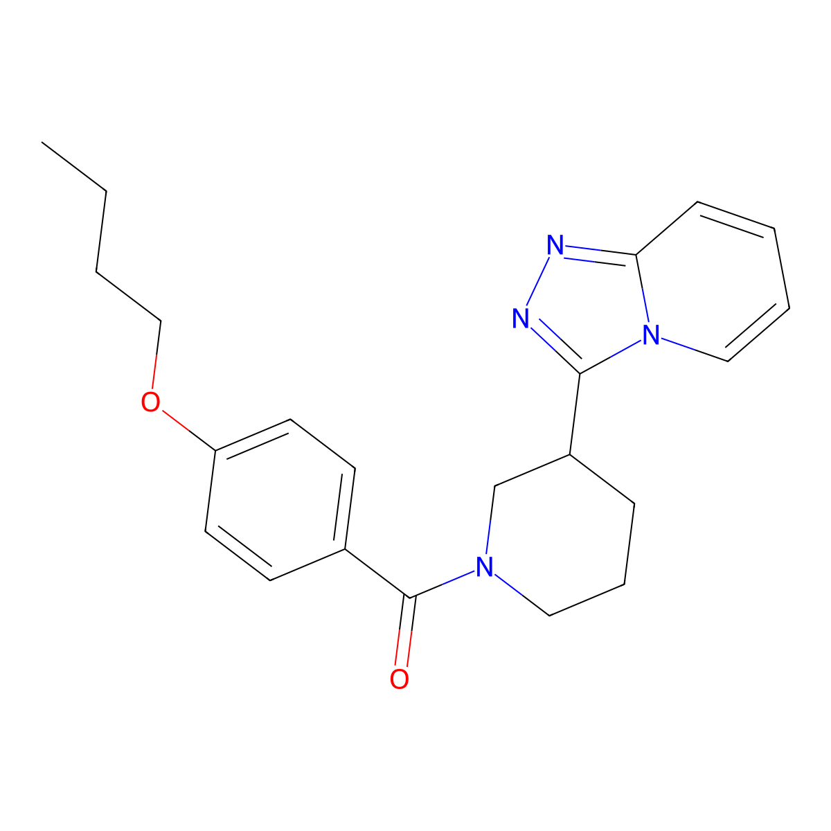 (4-Butoxyphenyl)[3-([1,2,4]triazolo[4,3-a]pyridin-3-yl)piperidin-1-yl]methanone molecular structure, CAS 1010904-60-5