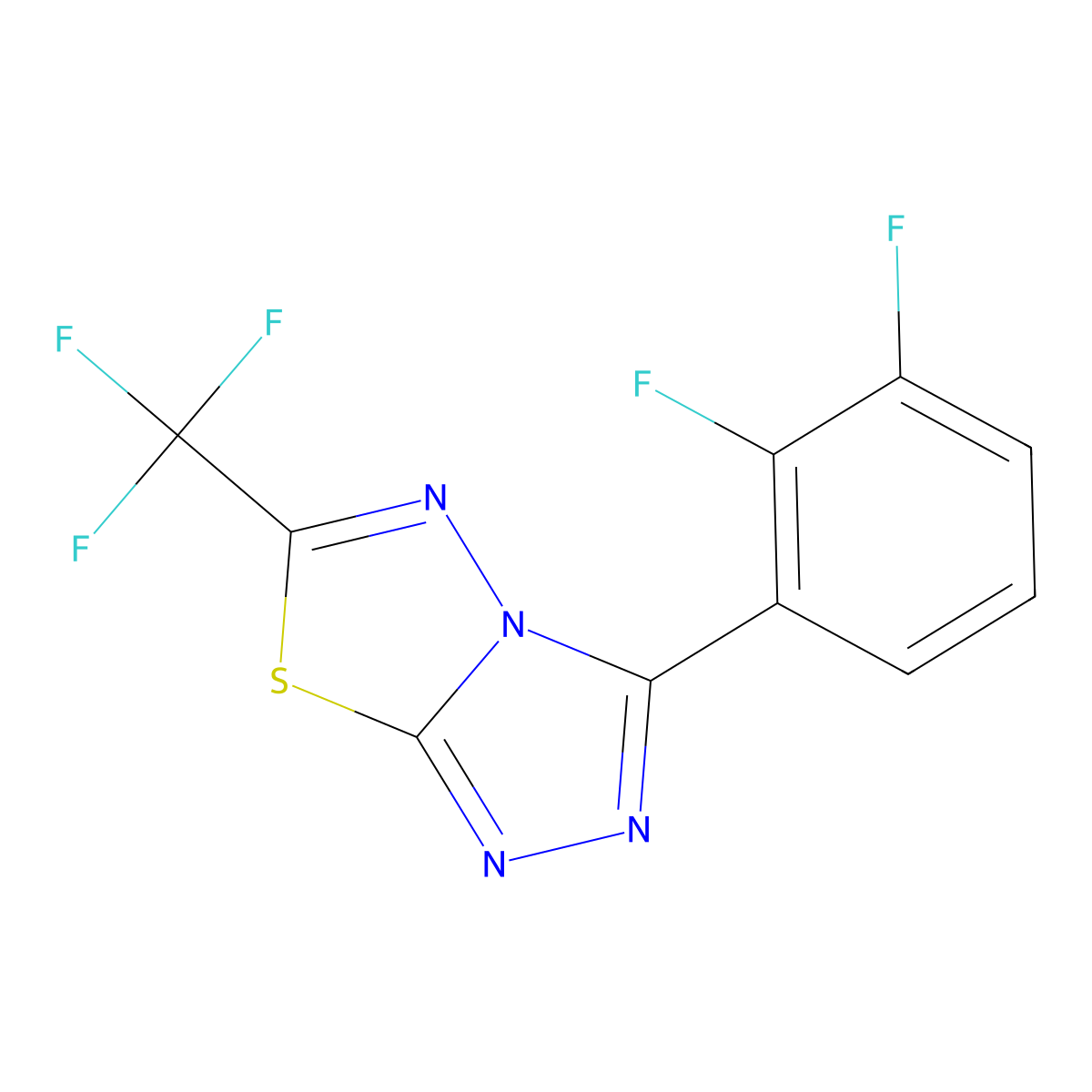 C10H3F5N4S molecular structure, CAS 1010904-64-9