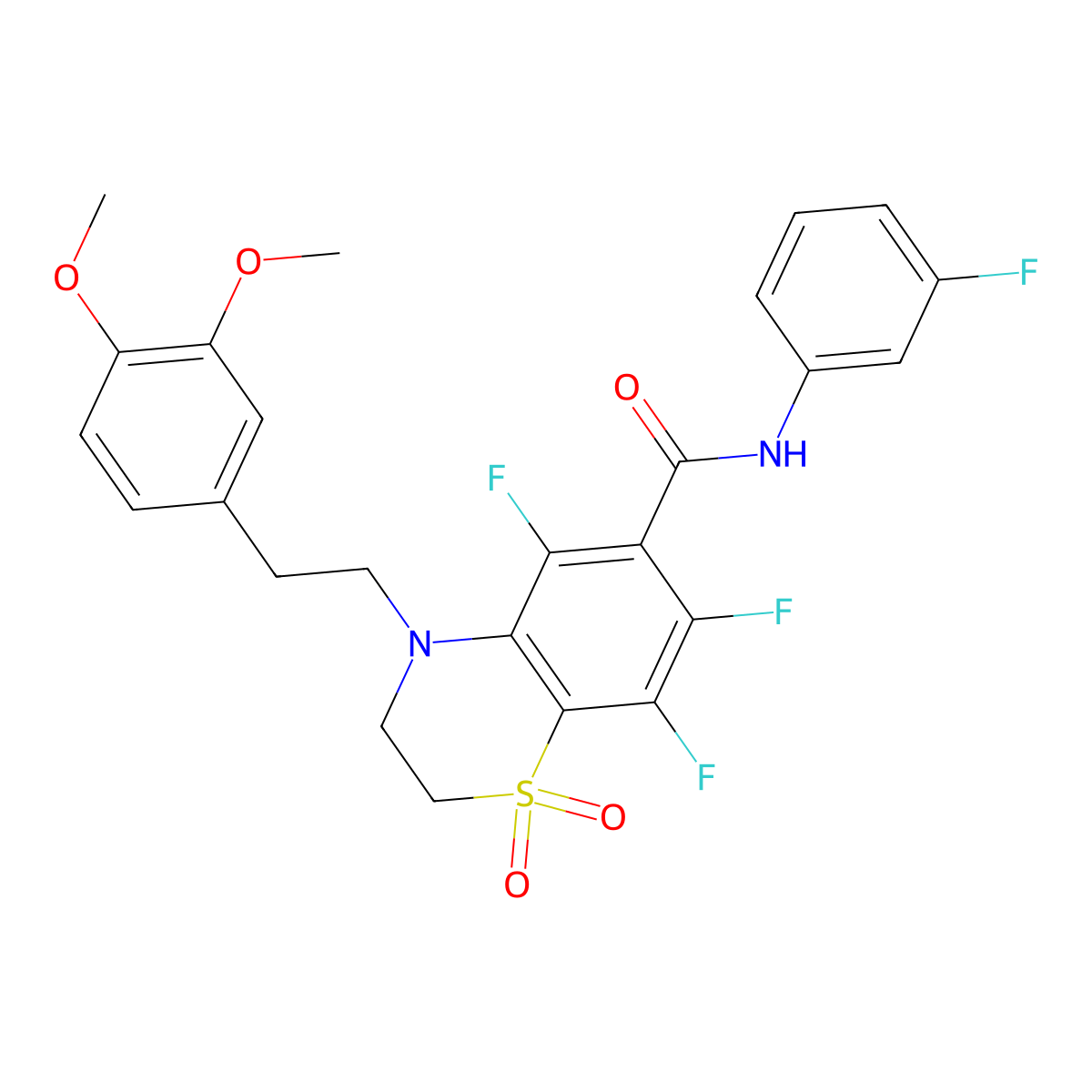 C25H22F4N2O5S molecular structure, CAS 1010904-85-4