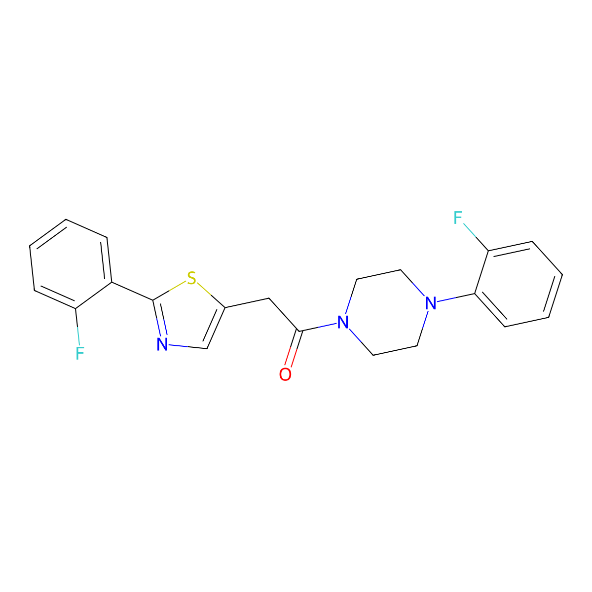C21H19F2N3OS molecular structure, CAS 1010904-91-2