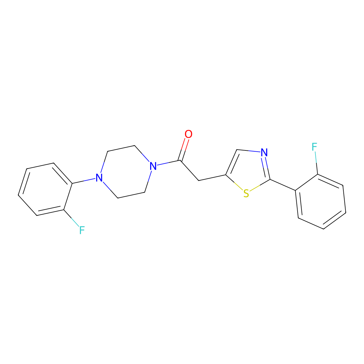 C21H19F2N3OS molecular structure, CAS 1010904-91-2