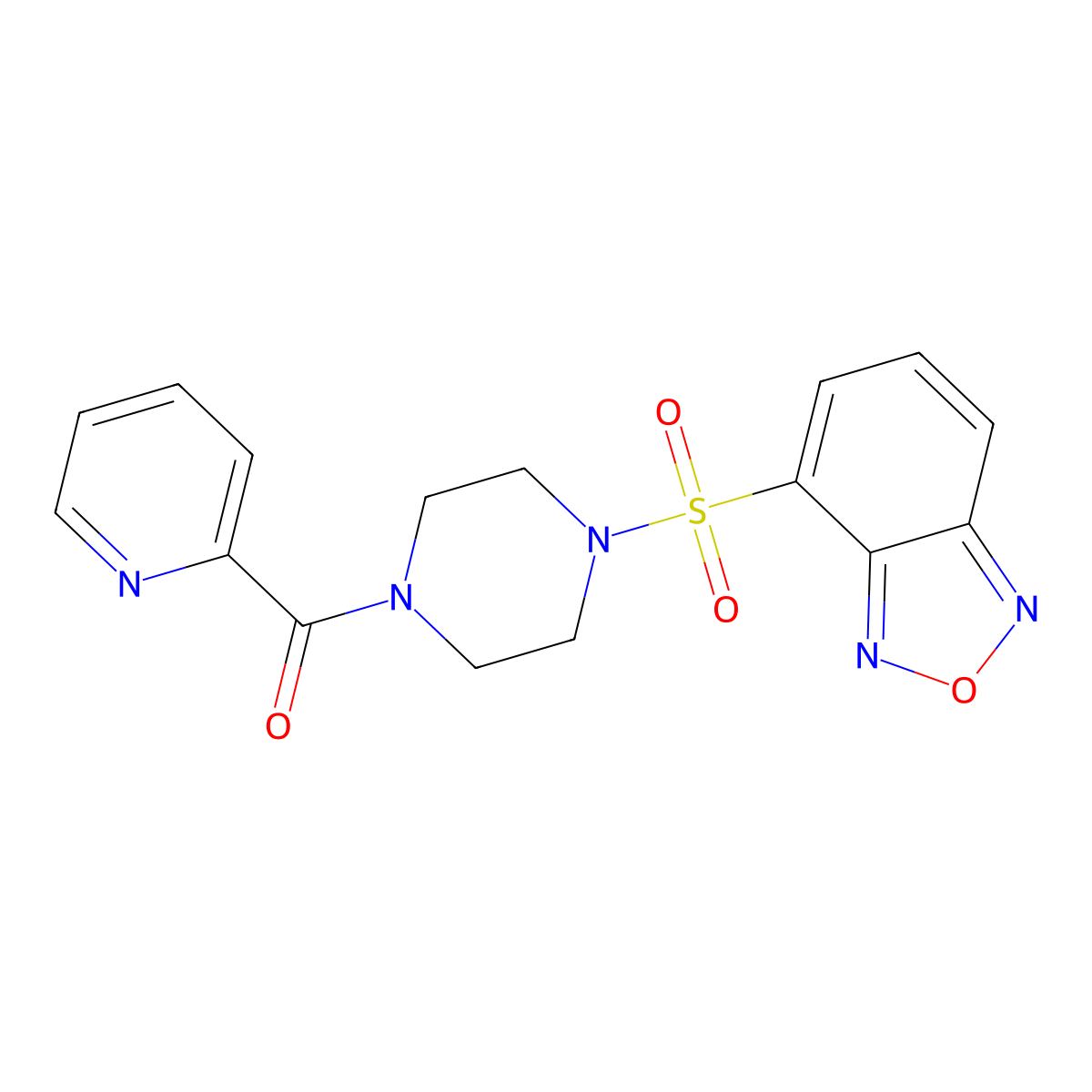 [4-(2,1,3-Benzoxadiazol-4-ylsulfonyl)piperazin-1-yl](pyridin-2-yl)methanone molecular structure, CAS 1010905-88-0