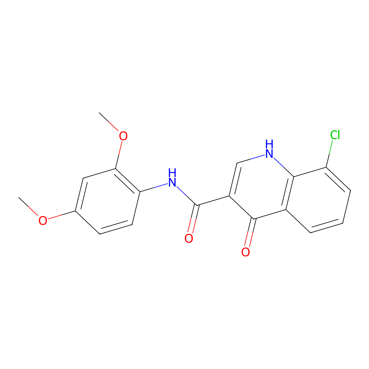 8-chloro-N-(2,4-dimethoxyphenyl)-4-hydroxyquinoline-3-carboxamide molecular structure, CAS 1010905-91-5