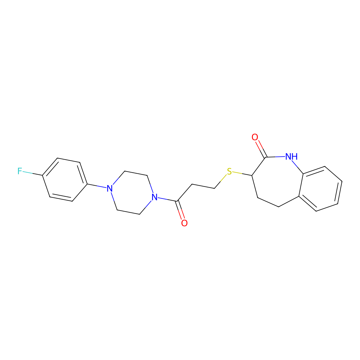 1-[4-(4-fluorophenyl)piperazin-1-yl]-3-[(2-hydroxy-4,5-dihydro-3H-1-benzazepin-3-yl)sulfanyl]propan-1-one molecular structure, CAS 1010906-33-8