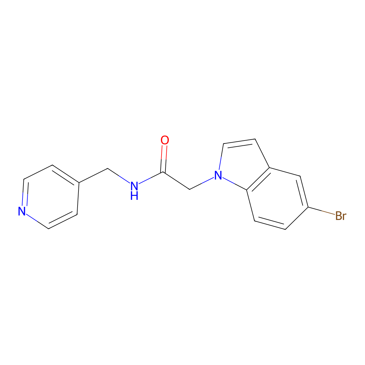 2-(5-bromo-1H-indol-1-yl)-N-(4-pyridinylmethyl)acetamide molecular structure, CAS 1010907-41-1