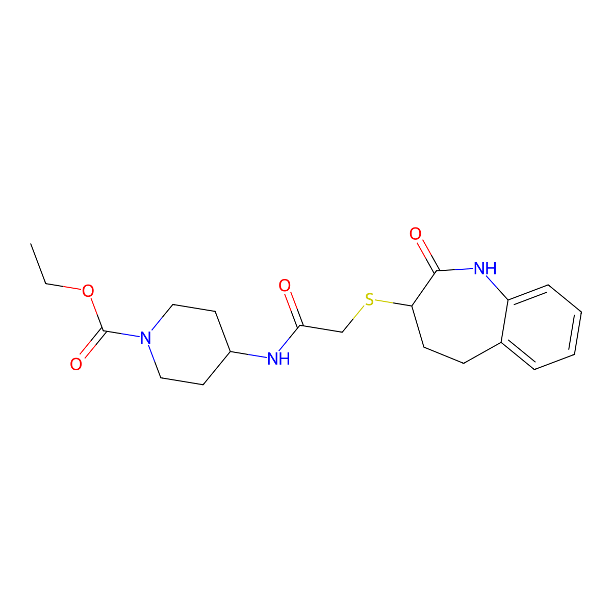 ethyl 4-({[(2-hydroxy-4,5-dihydro-3H-1-benzazepin-3-yl)sulfanyl]acetyl}amino)piperidine-1-carboxylate molecular structure, CAS 1010907-57-9
