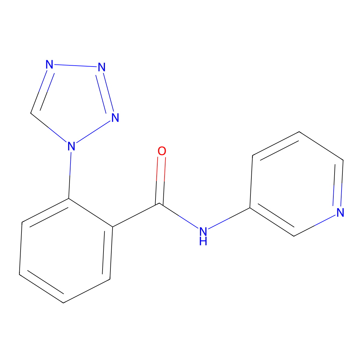 N-(pyridin-3-yl)-2-(1H-tetrazol-1-yl)benzamide molecular structure, CAS 1010907-63-7