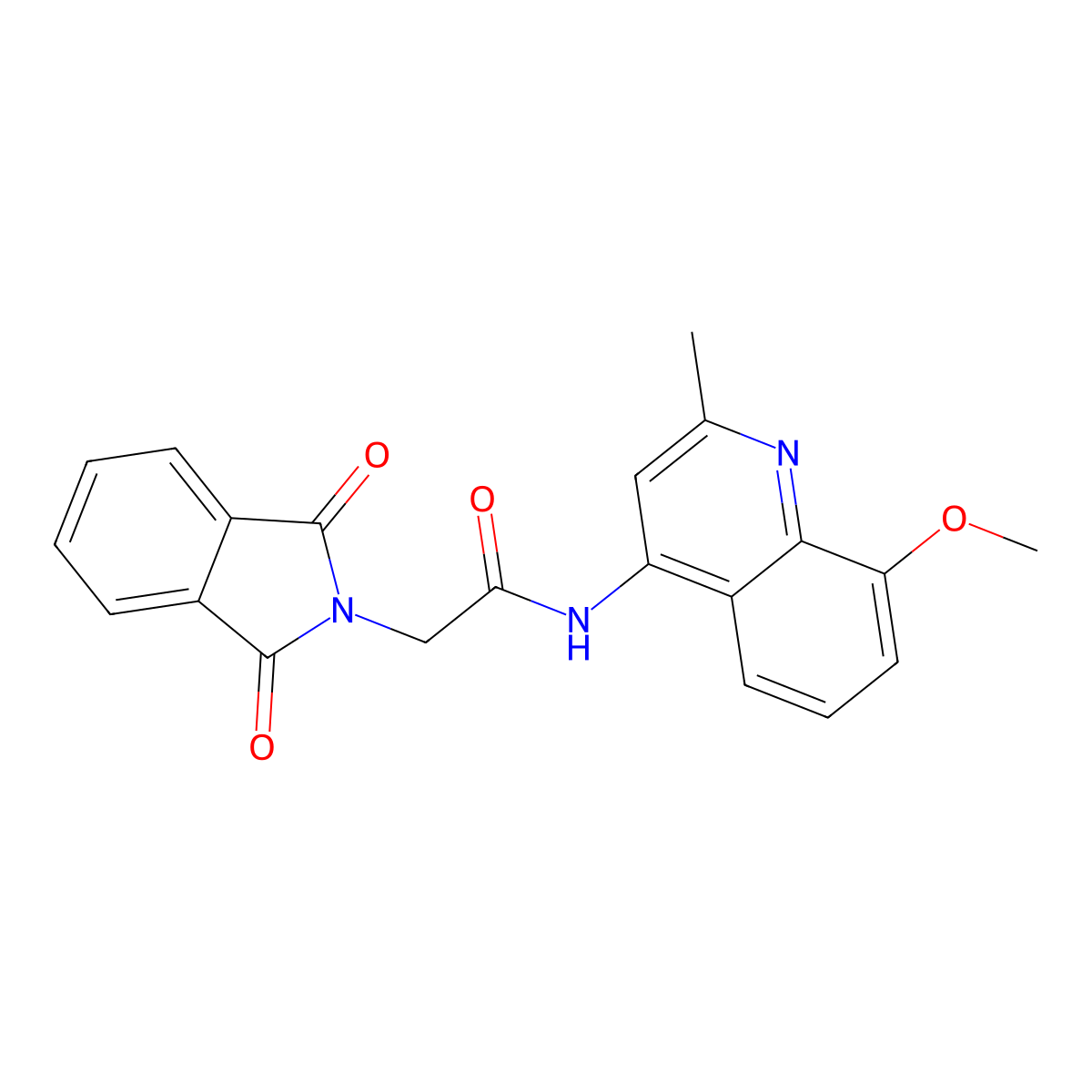 2-(1,3-dioxo-1,3-dihydro-2H-isoindol-2-yl)-N-(8-methoxy-2-methylquinolin-4-yl)acetamide molecular structure, CAS 1010907-80-8