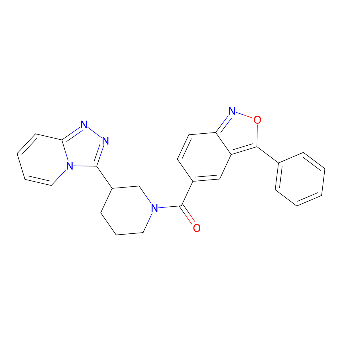 (3-Phenyl-2,1-benzoxazol-5-yl)[3-([1,2,4]triazolo[4,3-a]pyridin-3-yl)piperidin-1-yl]methanone molecular structure, CAS 1010907-83-1
