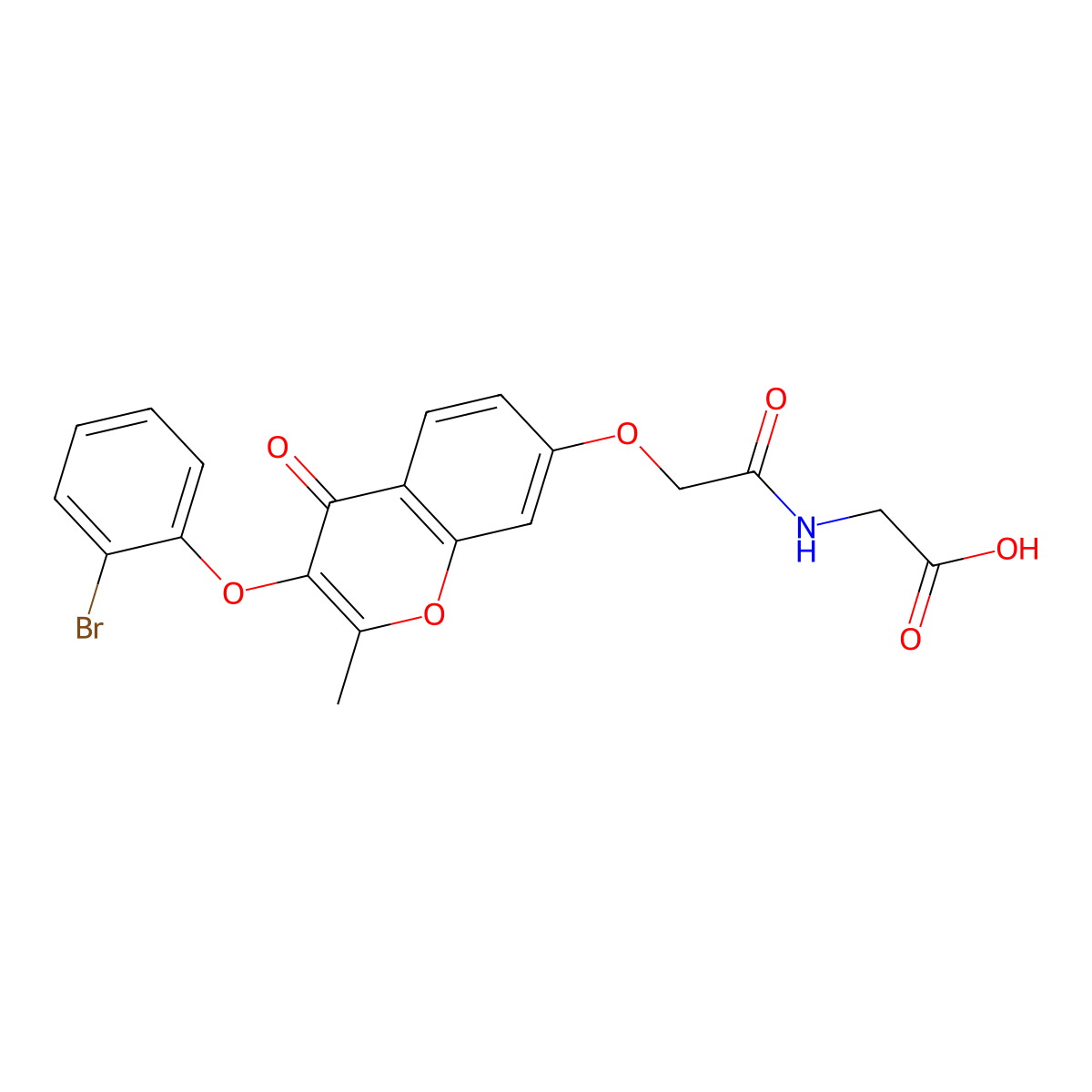 N-({[3-(2-bromophenoxy)-2-methyl-4-oxo-4H-chromen-7-yl]oxy}acetyl)glycine molecular structure, CAS 1010908-18-5