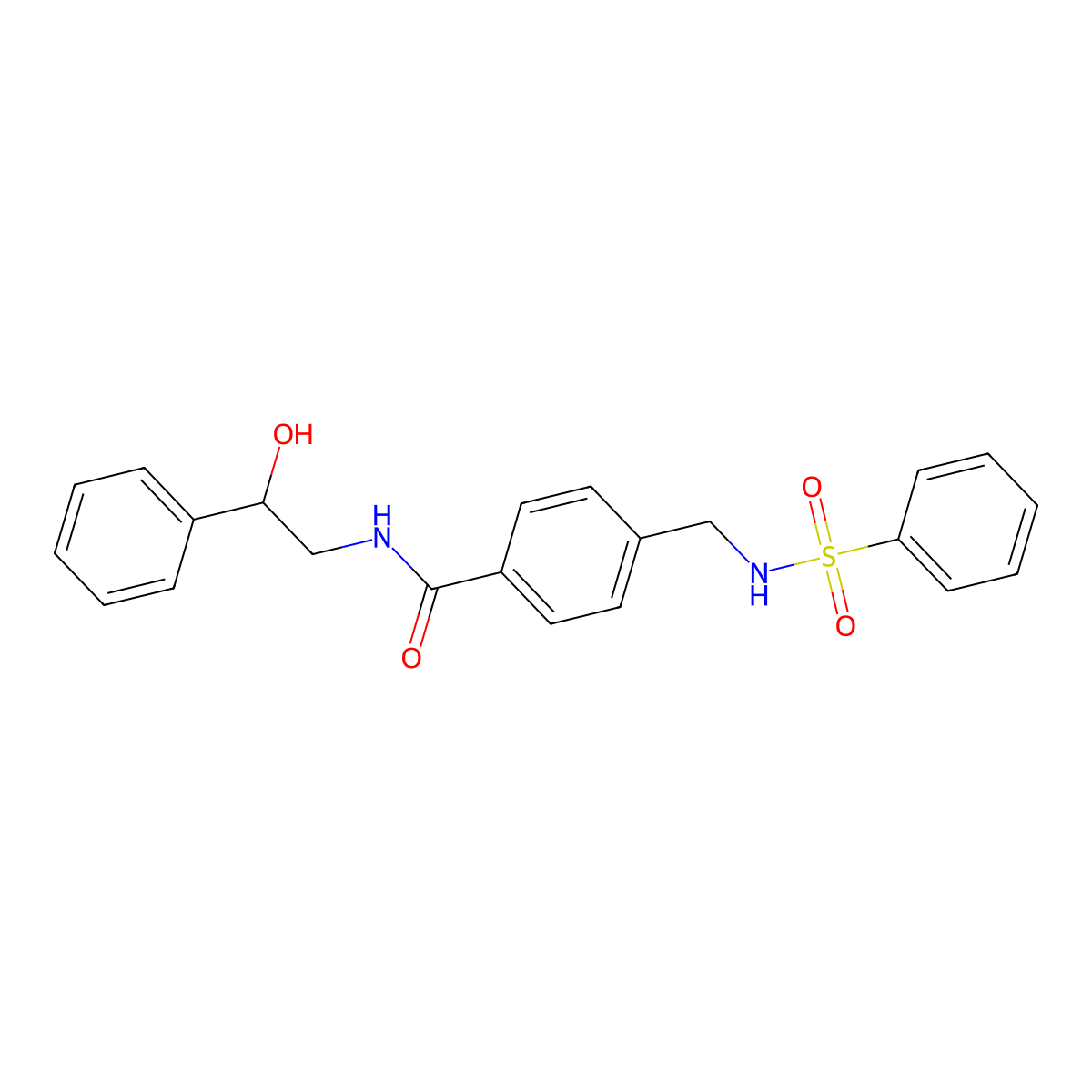 N-(2-hydroxy-2-phenylethyl)-4-{[(phenylsulfonyl)amino]methyl}benzamide molecular structure, CAS 1010908-75-4