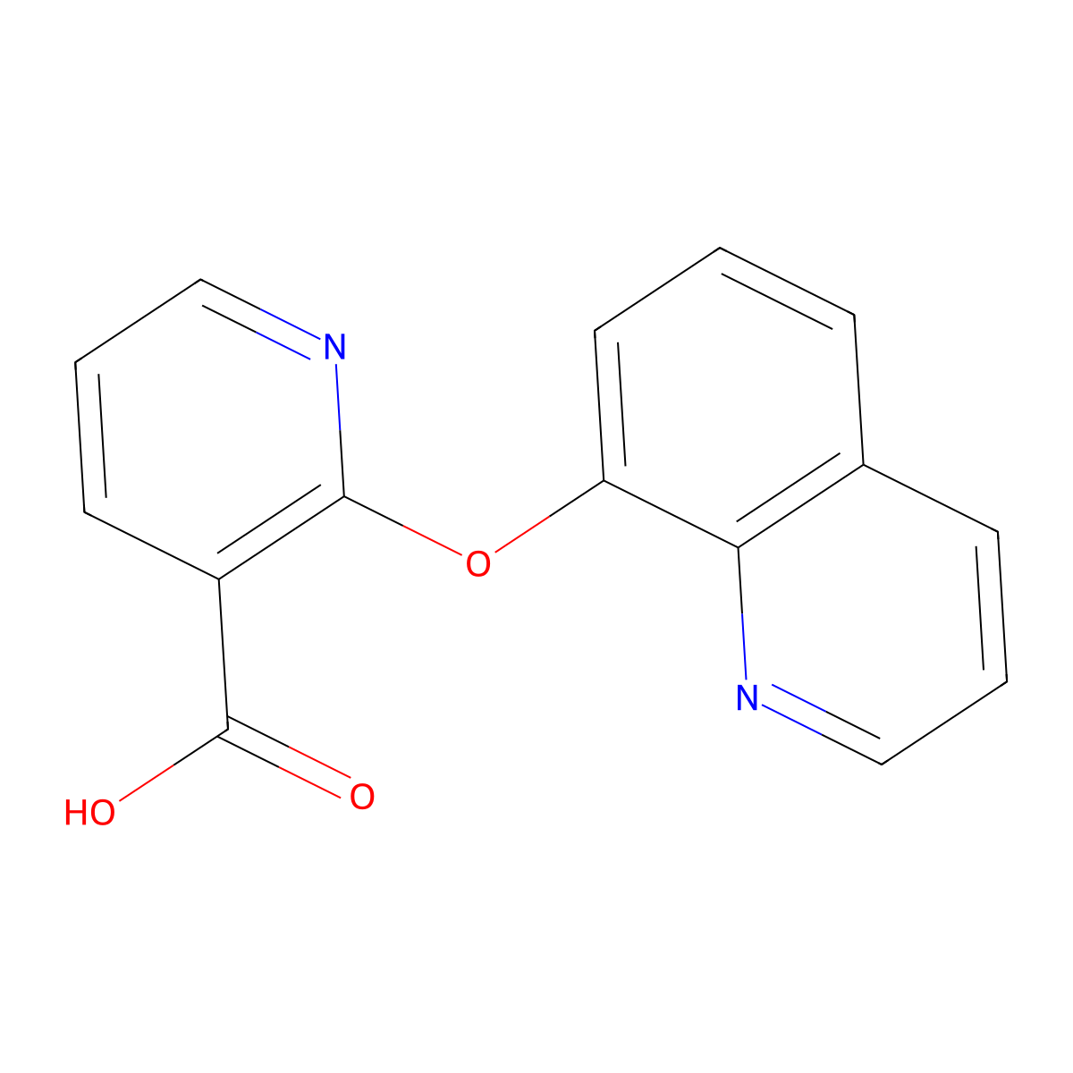 2-(Quinolin-8-yloxy)nicotinic acid molecular structure, CAS 1010909-17-7