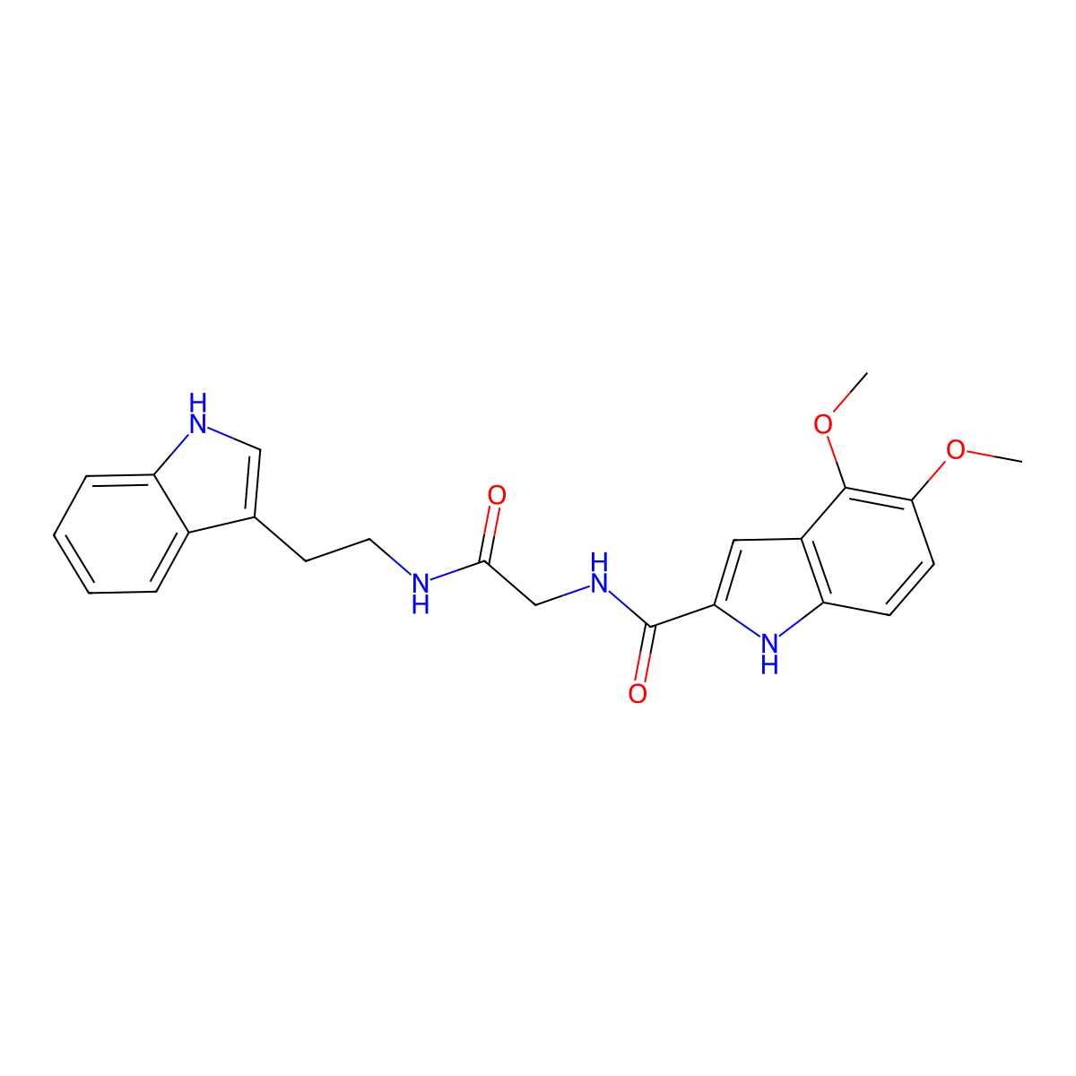 N-(2-{[2-(1H-indol-3-yl)ethyl]amino}-2-oxoethyl)-4,5-dimethoxy-1H-indole-2-carboxamide molecular structure, CAS 1010909-32-6