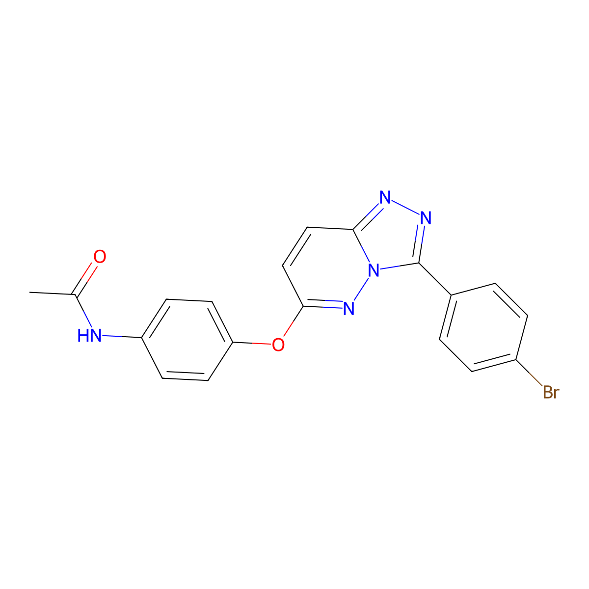 N-(4-{[3-(4-bromophenyl)[1,2,4]triazolo[4,3-b]pyridazin-6-yl]oxy}phenyl)acetamide molecular structure, CAS 1010909-61-1
