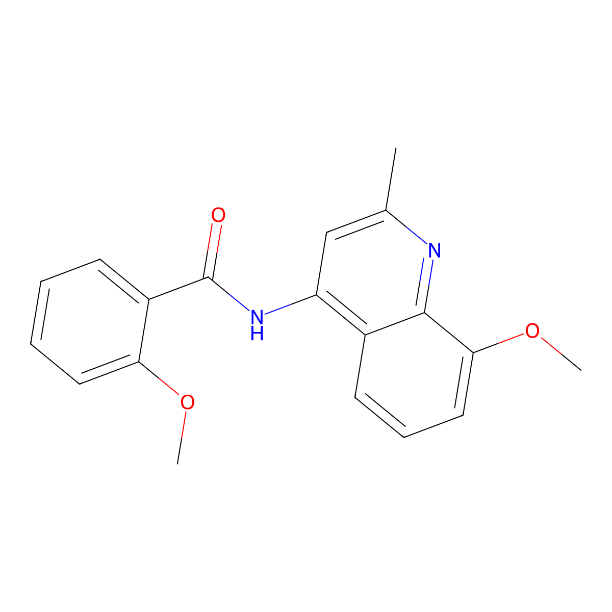 2-methoxy-N-(8-methoxy-2-methylquinolin-4-yl)benzamide molecular structure, CAS 1010909-76-8