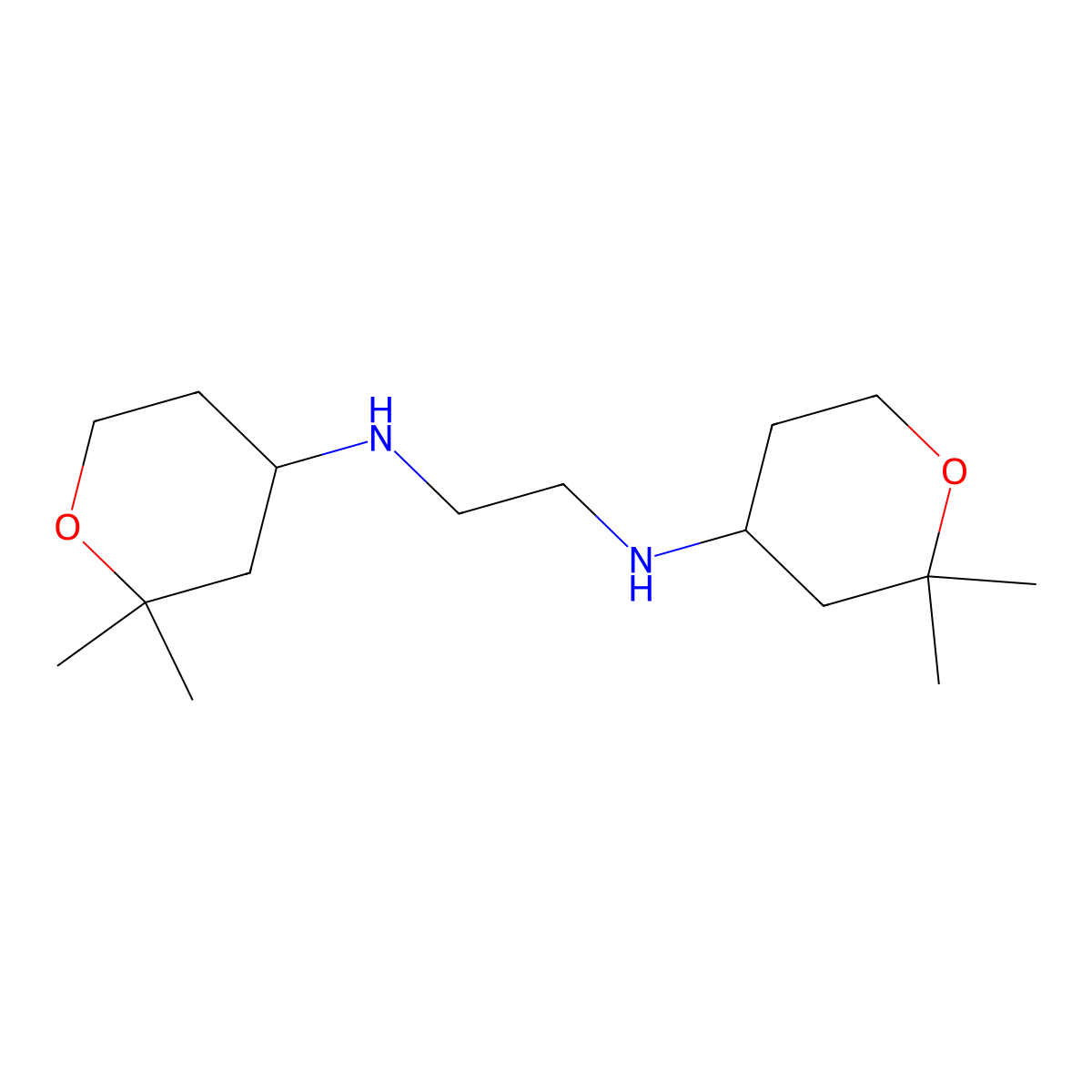 N1,N2-bis(2,2-dimethyltetrahydro-2H-pyran-4-yl)ethane-1,2-diamine molecular structure, CAS 1010909-81-5