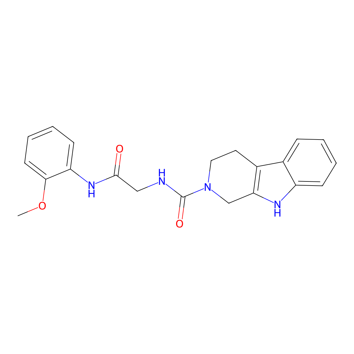 N-{2-[(2-methoxyphenyl)amino]-2-oxoethyl}-1,3,4,9-tetrahydro-2H-beta-carboline-2-carboxamide molecular structure, CAS 1010909-88-2