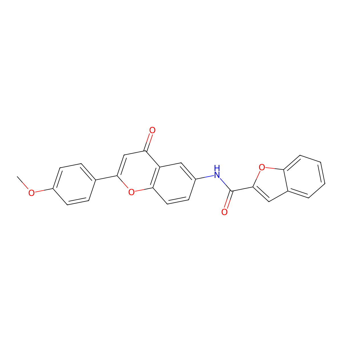 N-[2-(4-methoxyphenyl)-4-oxo-4H-chromen-6-yl]-1-benzofuran-2-carboxamide molecular structure, CAS 1010910-32-3