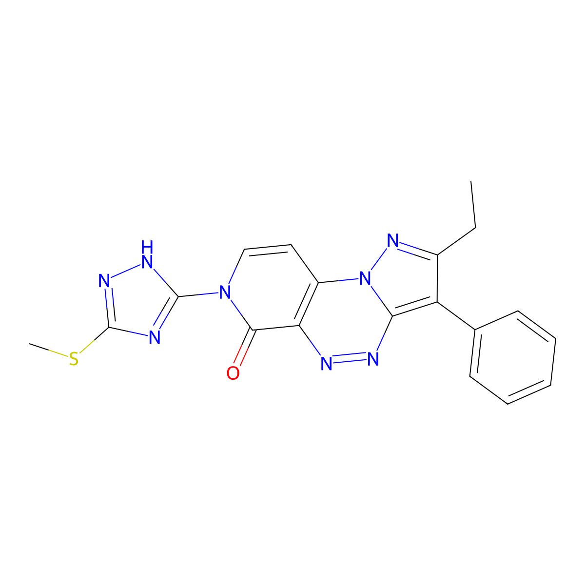 C19H16N8OS molecular structure, CAS 1010910-37-8
