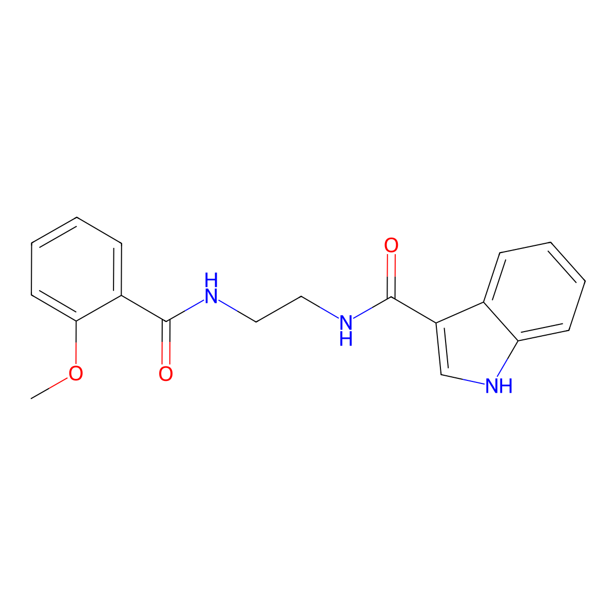 N-(2-{[(2-methoxyphenyl)carbonyl]amino}ethyl)-1H-indole-3-carboxamide molecular structure, CAS 1010910-48-1