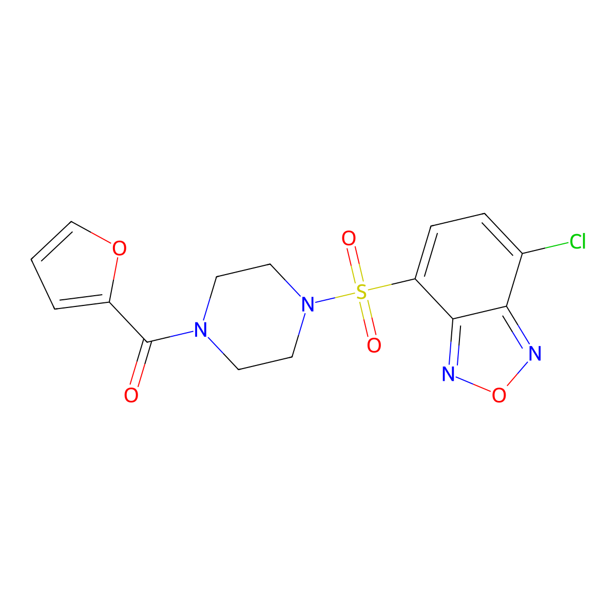 C15H13ClN4O5S molecular structure, CAS 1010910-59-4