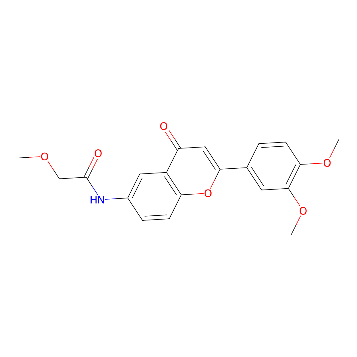 N-[2-(3,4-dimethoxyphenyl)-4-oxo-4H-chromen-6-yl]-2-methoxyacetamide molecular structure, CAS 1010910-65-2