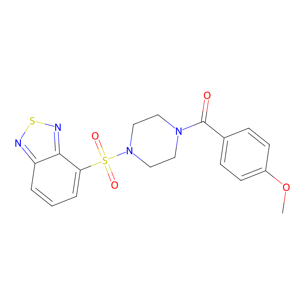 [4-(2,1,3-Benzothiadiazol-4-ylsulfonyl)piperazin-1-yl](4-methoxyphenyl)methanone molecular structure, CAS 1010910-85-6