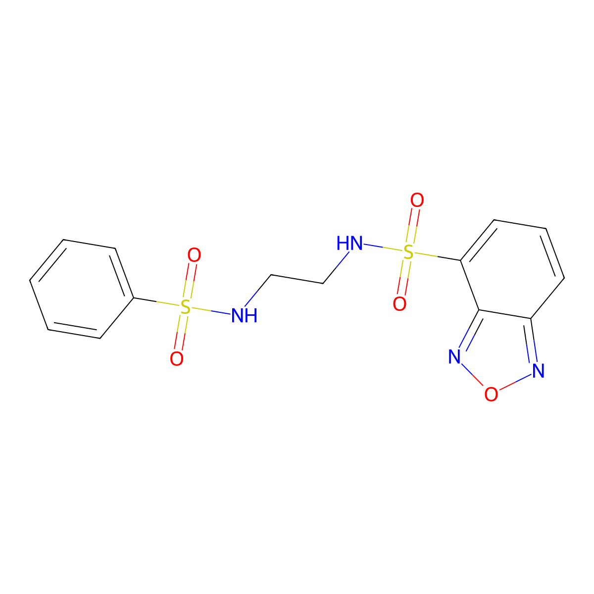 N-{2-[(phenylsulfonyl)amino]ethyl}-2,1,3-benzoxadiazole-4-sulfonamide molecular structure, CAS 1010910-91-4