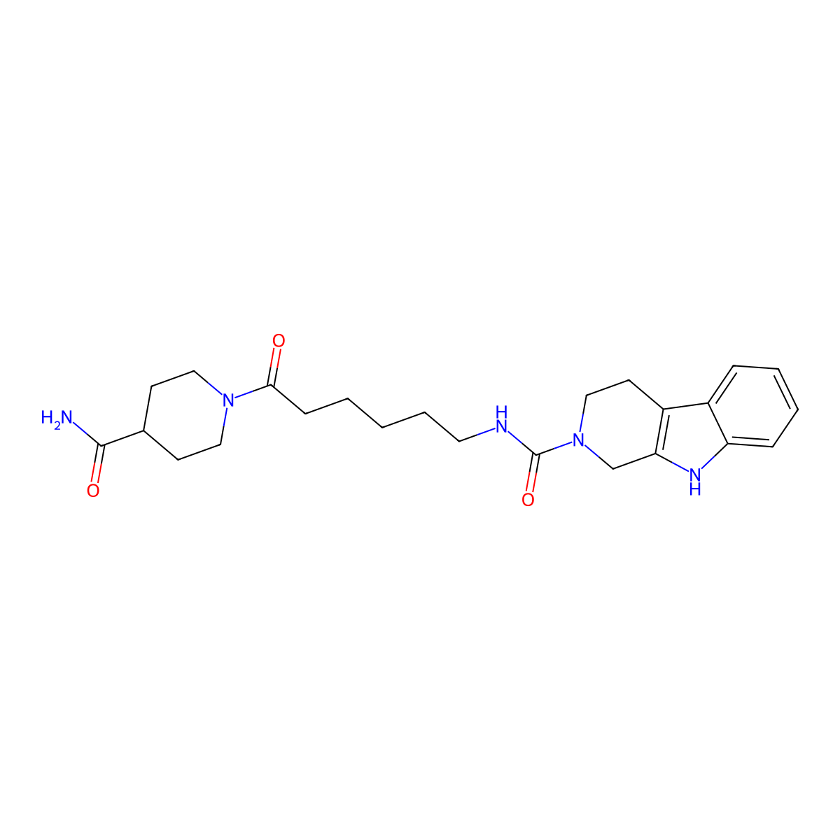 N-[6-(4-carbamoylpiperidin-1-yl)-6-oxohexyl]-1,3,4,9-tetrahydro-2H-beta-carboline-2-carboxamide molecular structure, CAS 1010911-10-0