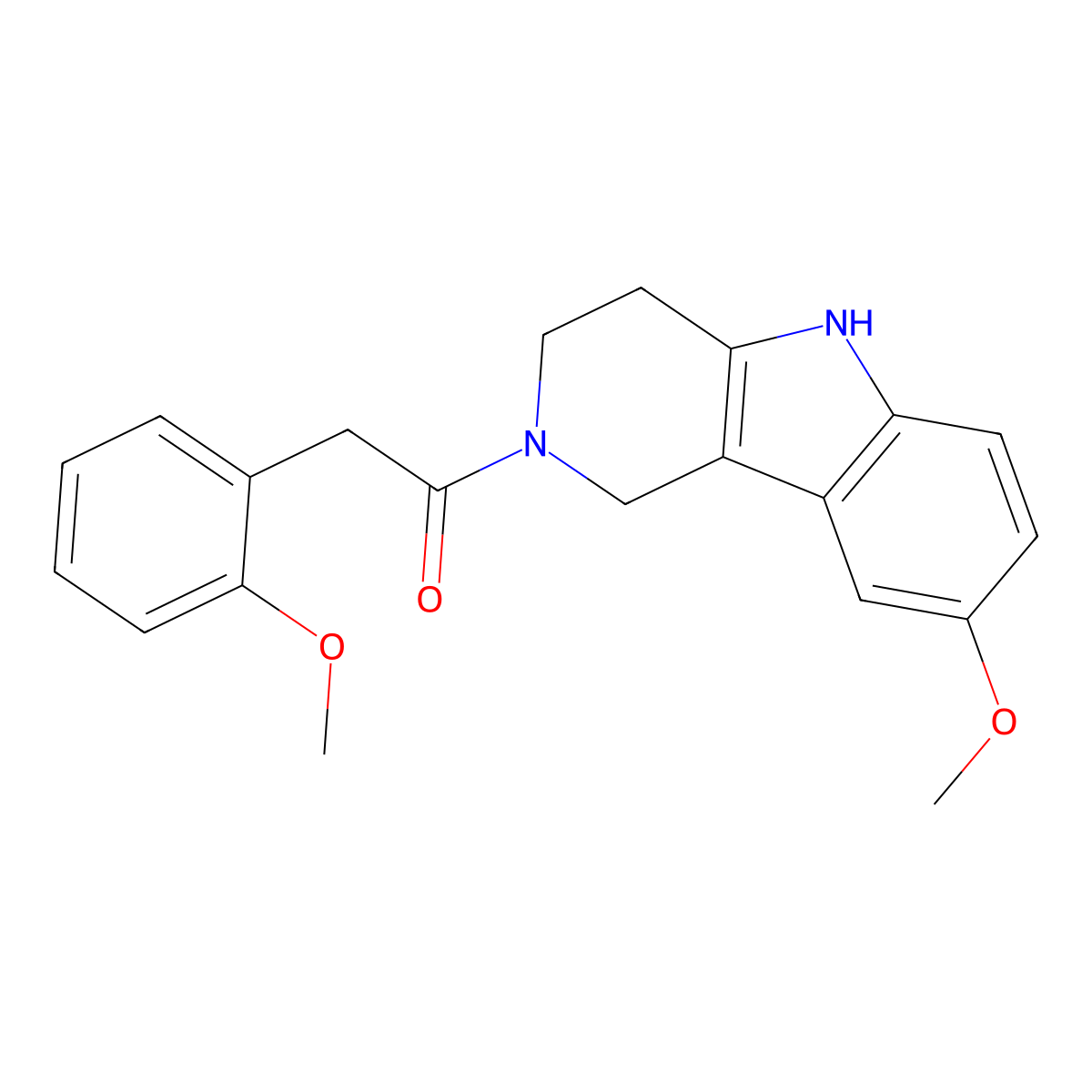 2-(2-methoxyphenyl)-1-(8-methoxy-1,3,4,5-tetrahydro-2H-pyrido[4,3-b]indol-2-yl)ethanone molecular structure, CAS 1010911-30-4