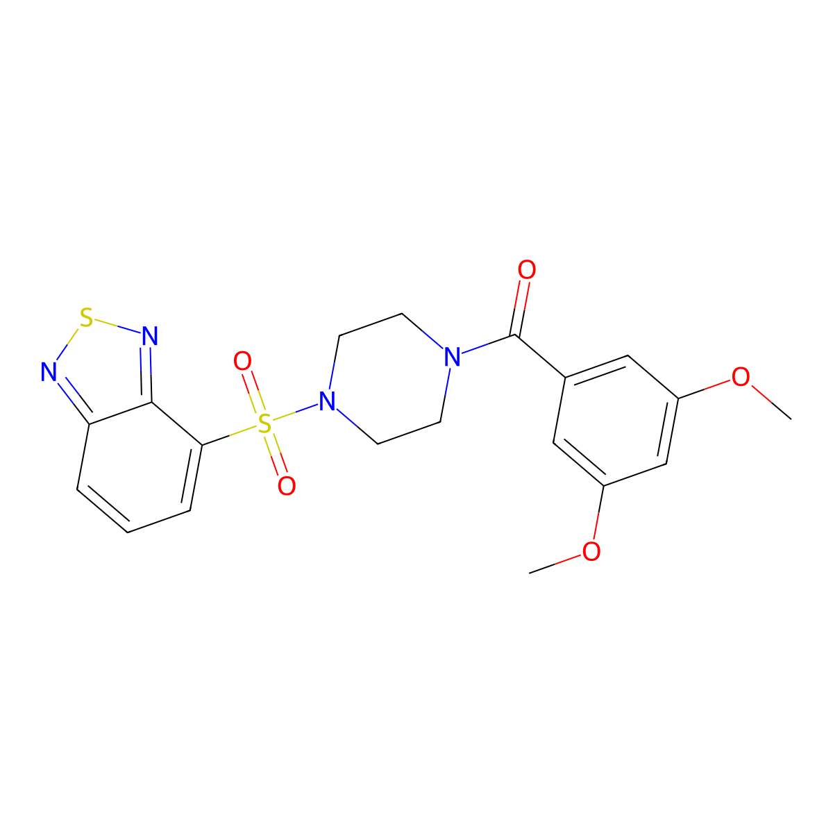 [4-(2,1,3-Benzothiadiazol-4-ylsulfonyl)piperazin-1-yl](3,5-dimethoxyphenyl)methanone molecular structure, CAS 1010911-32-6