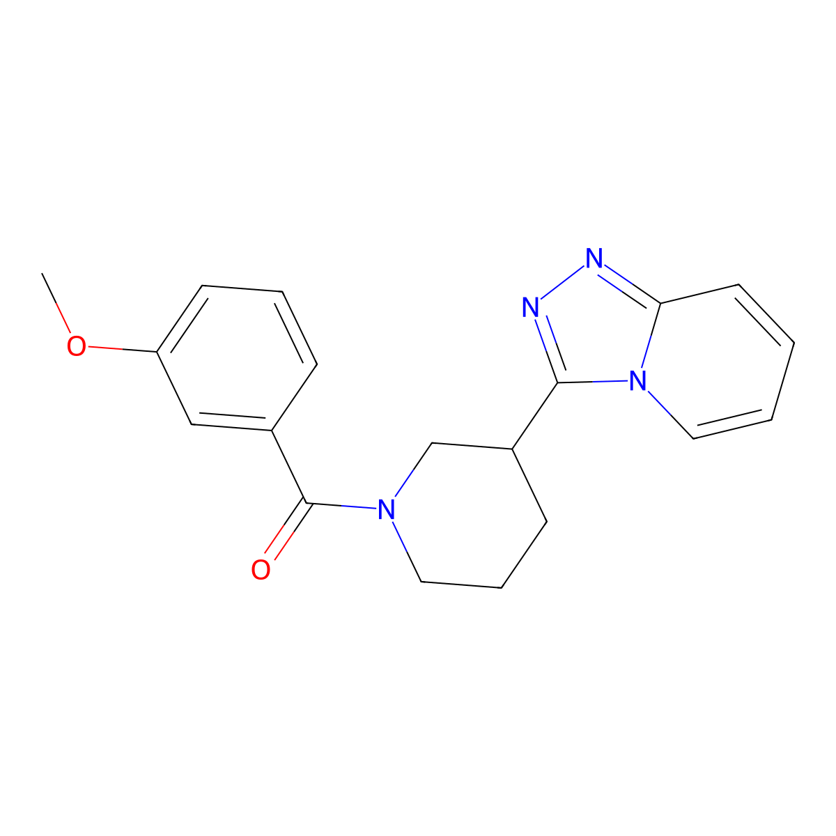 (3-Methoxyphenyl)[3-([1,2,4]triazolo[4,3-a]pyridin-3-yl)piperidin-1-yl]methanone molecular structure, CAS 1010911-37-1