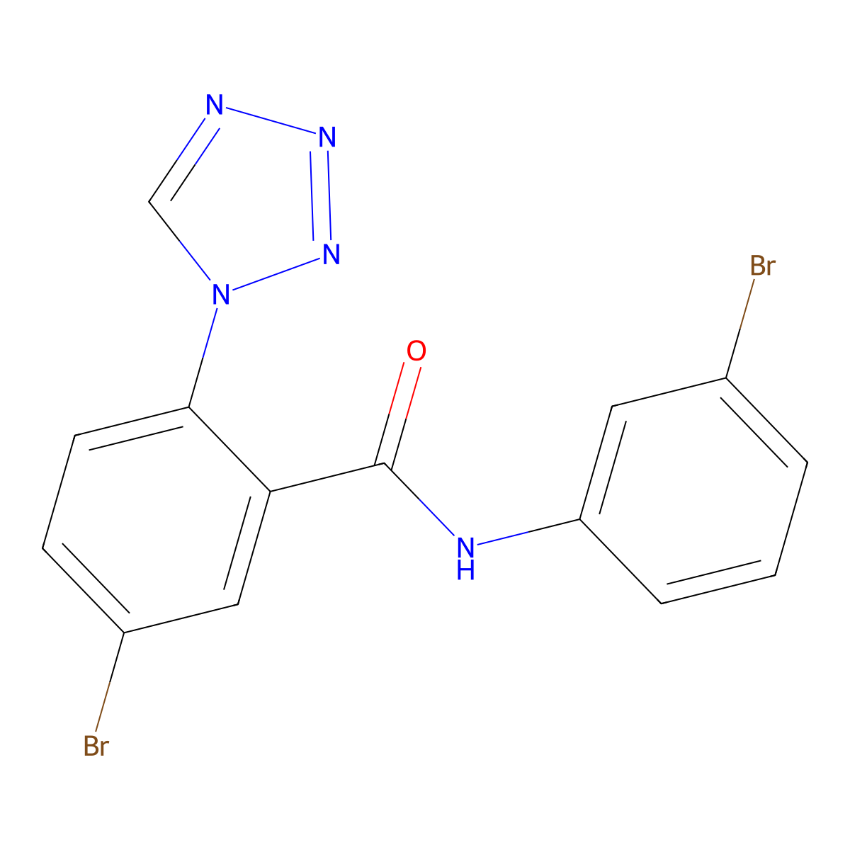 C14H9Br2N5O molecular structure, CAS 1010911-53-1