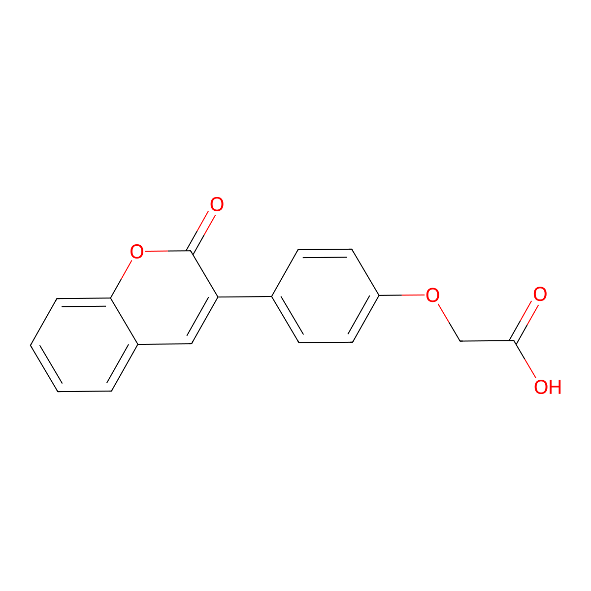 [4-(2-oxo-2H-chromen-3-yl)phenoxy]acetic acid molecular structure, CAS 1010911-55-3