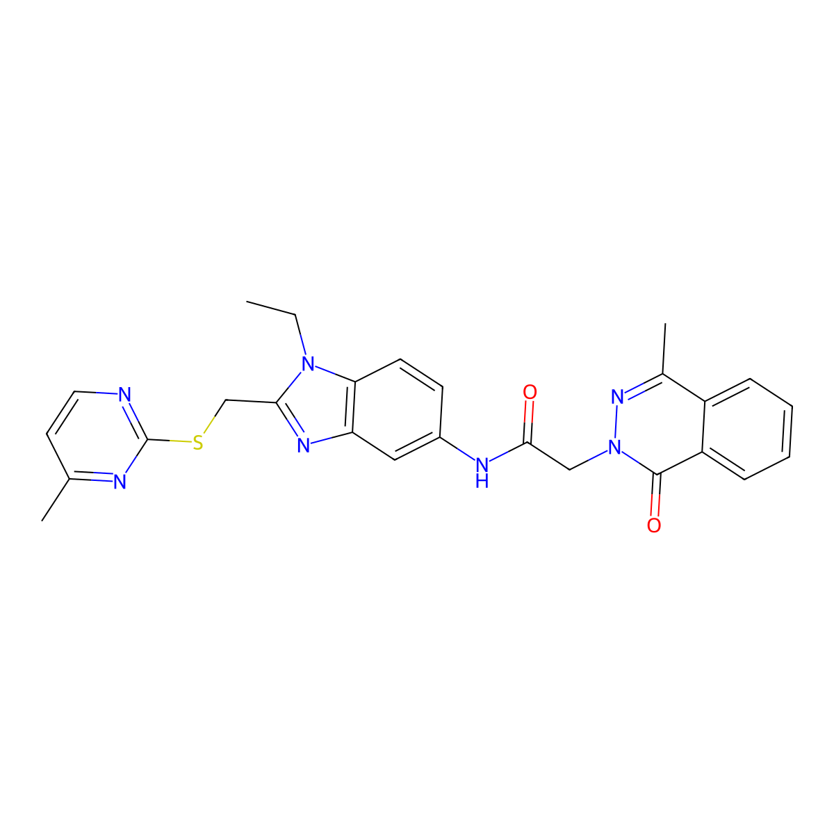 C26H25N7O2S molecular structure, CAS 1010911-72-4
