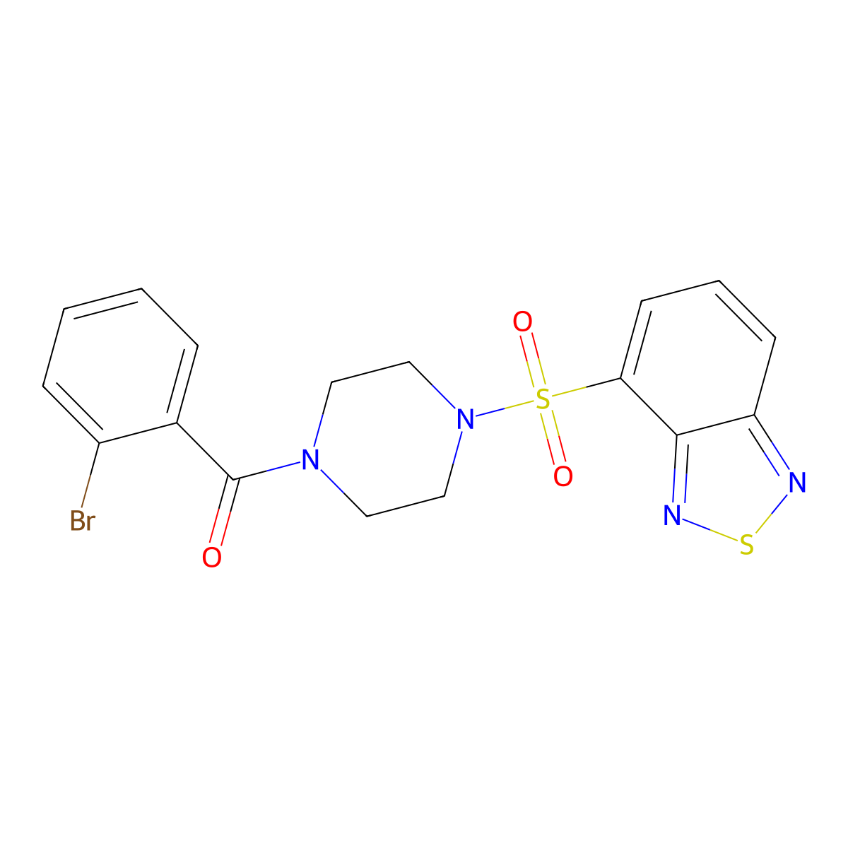 [4-(2,1,3-Benzothiadiazol-4-ylsulfonyl)piperazin-1-yl](2-bromophenyl)methanone molecular structure, CAS 1010912-11-4