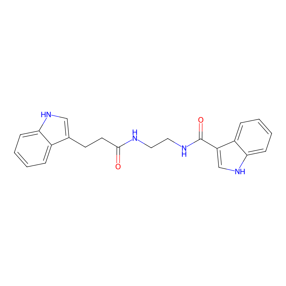 N-(2-{[3-(1H-indol-3-yl)propanoyl]amino}ethyl)-1H-indole-3-carboxamide molecular structure, CAS 1010912-13-6