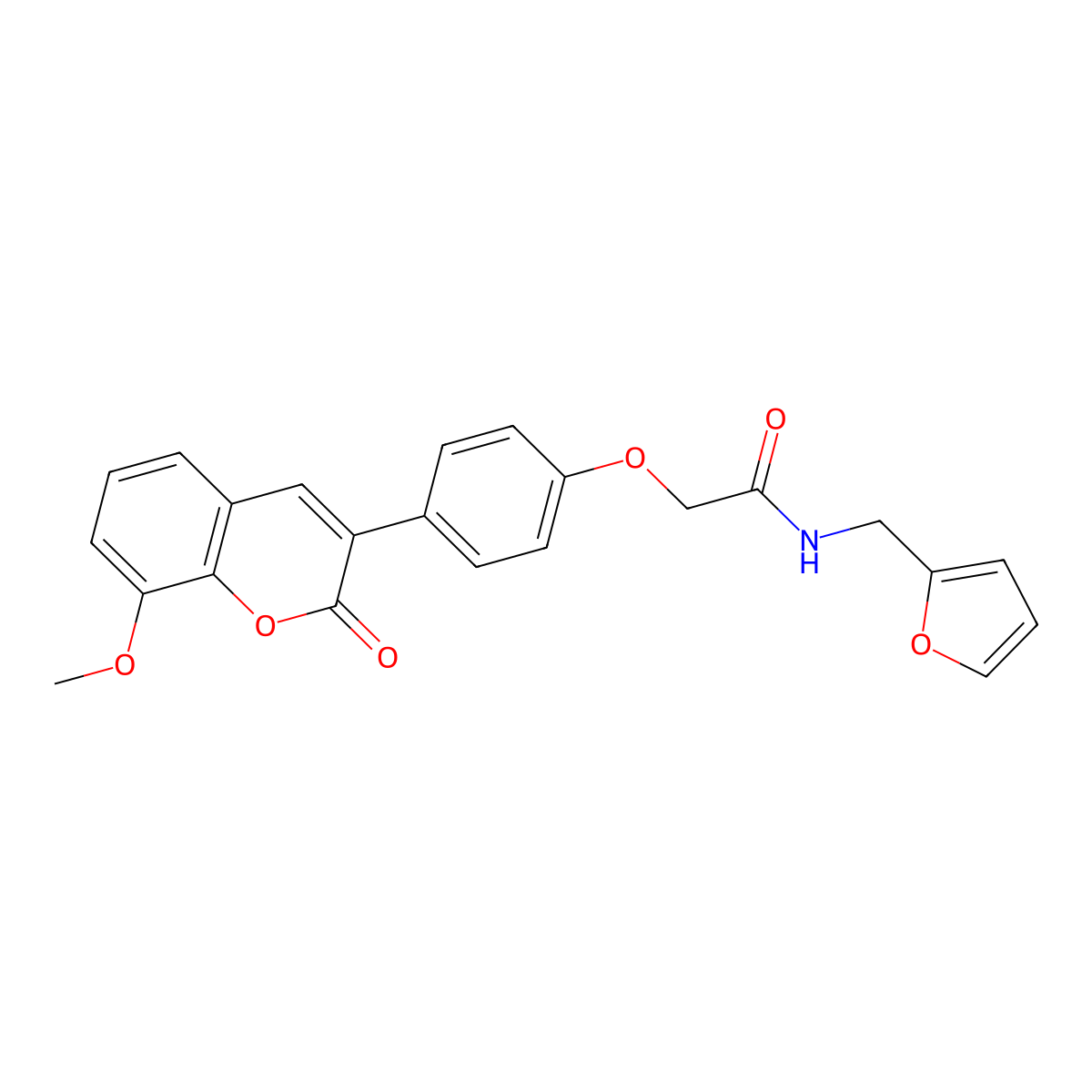 N-(furan-2-ylmethyl)-2-[4-(8-methoxy-2-oxo-2H-chromen-3-yl)phenoxy]acetamide molecular structure, CAS 1010912-17-0